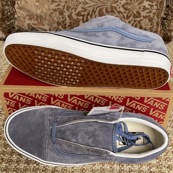 Vans Old Skool Pig Suede Tempestbl/Trwht Men’s - Picture 5 of 16